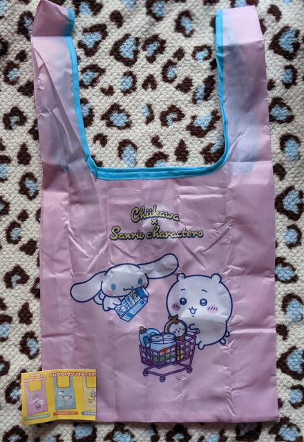 ちいかわ×サンリオキャラクターズエコバッグ(ちいかわ×シナモロール) ピンク < アニメ/コミック/キャラクター ちいかわ×サンリオキャラクターズエコバッグ(ちいかわ×シナモロール) ピンク < アニメ/コミック/キャラクターの