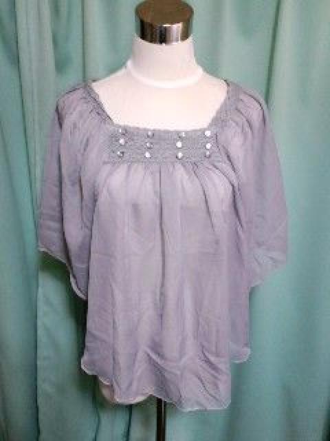 胸元スクエアシフォンチュニック < 女性ファッション  胸元スクエアシフォンチュニック  < 女性ファッションの