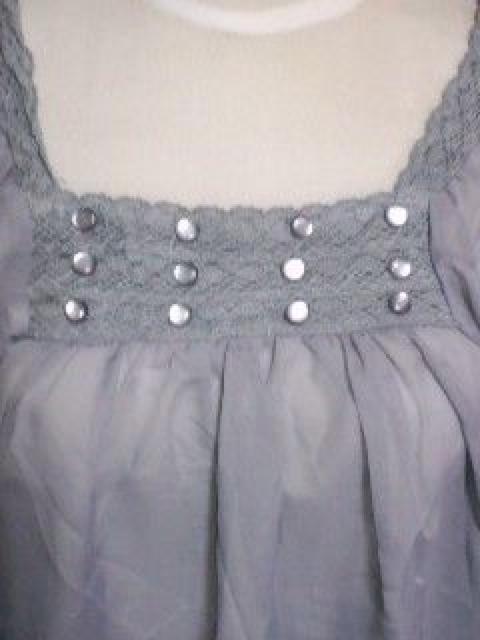 胸元スクエアシフォンチュニック < 女性ファッション  胸元スクエアシフォンチュニック < 女性ファッションの