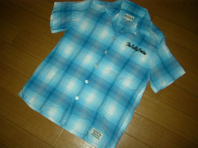 ワコマリア WACKO MARIA チェックシャツ S 水色系 半袖 < ブランド ワコマリア WACKO MARIA チェックシャツ S 水色系 半袖 < ブランドの
