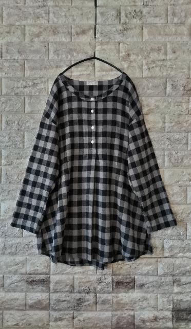 …Samansa Mos2…リネン*コットン 格子チェック チュニック < ブランド …Samansa Mos2…リネン*コットン 格子チェック チュニック < ブランドの