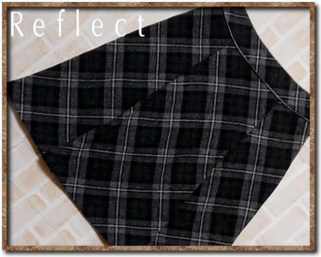 リフレクト ウールチェックスカート 黒系 < ブランド リフレクト ウールチェックスカート 黒系 < ブランドの