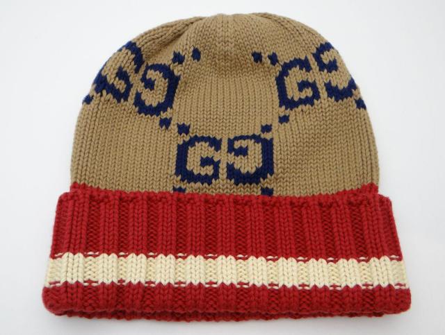 GUCCI グッチ GG ビーニー コットン ニット帽 #M 58 22cm<USED> < ブランド GUCCI グッチ GG ビーニー コットン ニット帽 #M 58 22cm<USED> < ブランドの