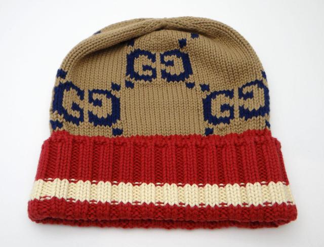 GUCCI グッチ GG ビーニー コットン ニット帽 #M 58 22cm<USED> < ブランド GUCCI グッチ GG ビーニー コットン ニット帽 #M 58 22cm<USED> < ブランドの