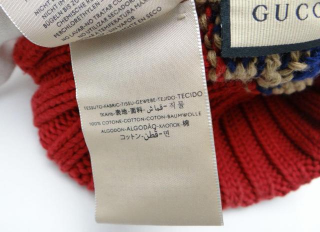 GUCCI グッチ GG ビーニー コットン ニット帽 #M 58 22cm<USED> < ブランド GUCCI グッチ GG ビーニー コットン ニット帽 #M 58 22cm<USED> < ブランドの