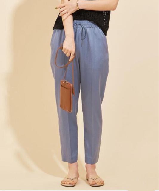 定価13,200円●UNITED ARROWS ユナイテッドアローズ【美品】サテンドローストパンツ●グレージュブルー < ブランド  定価13,200円●UNITED ARROWS ユナイテッドアローズ【美品】サテンドローストパンツ●グレージュブルー < ブランドの