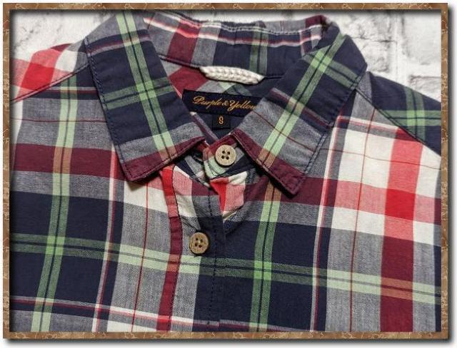 パープル&イエロー チェック長袖シャツ < ブランド パープル&イエロー チェック長袖シャツ < ブランドの