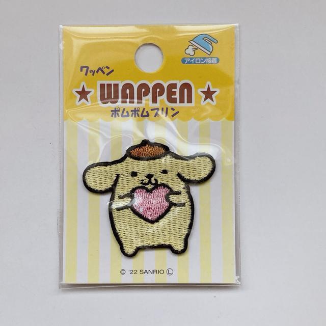 サンリオ ポムポムプリン ハート アイロン接着 ワッペン ハンドメイド N2m < アニメ/コミック/キャラクター サンリオ ポムポムプリン ハート アイロン接着 ワッペン ハンドメイド N2m < アニメ/コミック/キャラクターの