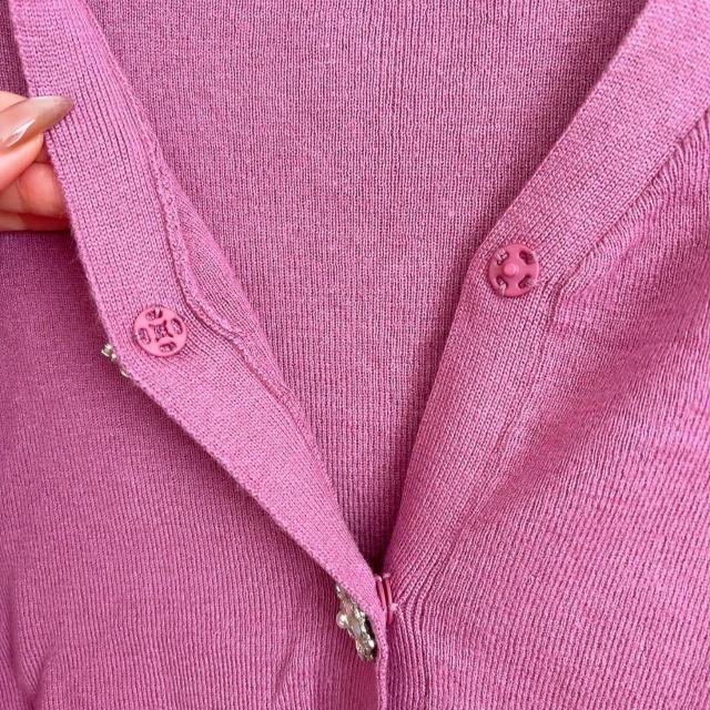 ◆allamanda/アラマンダ◆装飾ニットカーディガン★ピンクM*ビジューボタンカーデ美品 < ブランド ◆allamanda/アラマンダ◆装飾ニットカーディガン★ピンクM*ビジューボタンカーデ美品 < ブランドの