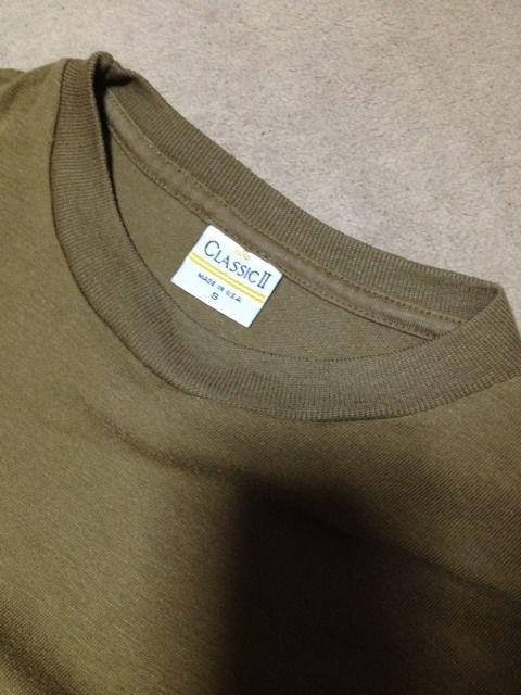 古着ヴィンテージ CLASSIC U ポケット 無地半袖Tシャツ Sサイズ カーキ茶 USA製 < 男性ファッション  古着ヴィンテージ CLASSIC U ポケット 無地半袖Tシャツ Sサイズ カーキ茶 USA製 < 男性ファッションの