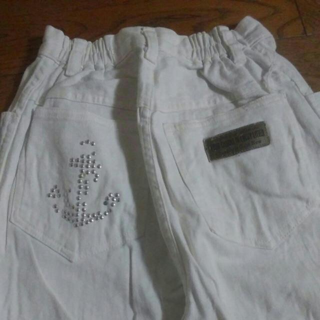 白 綿パンツ W58-62H87股下67股上29 美品 < 女性ファッション  白 綿パンツ W58-62H87股下67股上29 美品 < 女性ファッションの