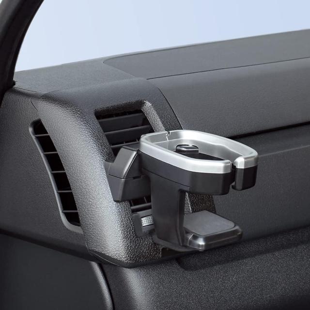 車種専用品 トヨタ 200系 ハイエース 専用 エアコン ドリンクホルダー 助手席用 ブラック/シルバー < 自動車/バイク 車種専用品 トヨタ 200系 ハイエース 専用 エアコン ドリンクホルダー 助手席用 ブラック/シルバー < 自動車/バイク