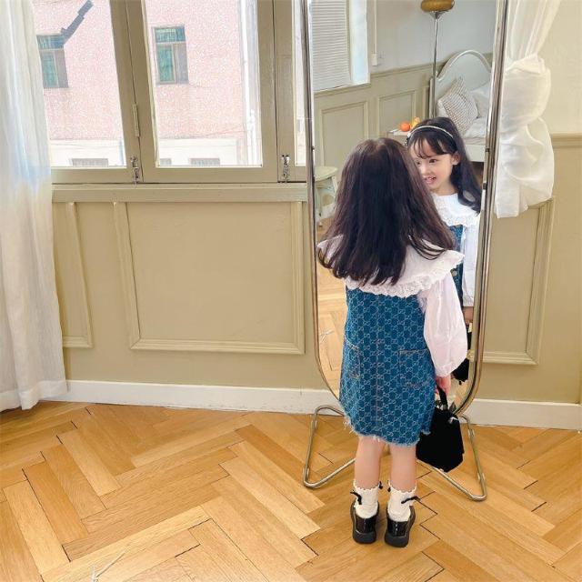 子供 女の子 セットアップ ブラウス キッズ デニムスカート サロペット 100cm < キッズ/ベビー  子供 女の子 セットアップ ブラウス キッズ デニムスカート サロペット 100cm < キッズ/ベビーの