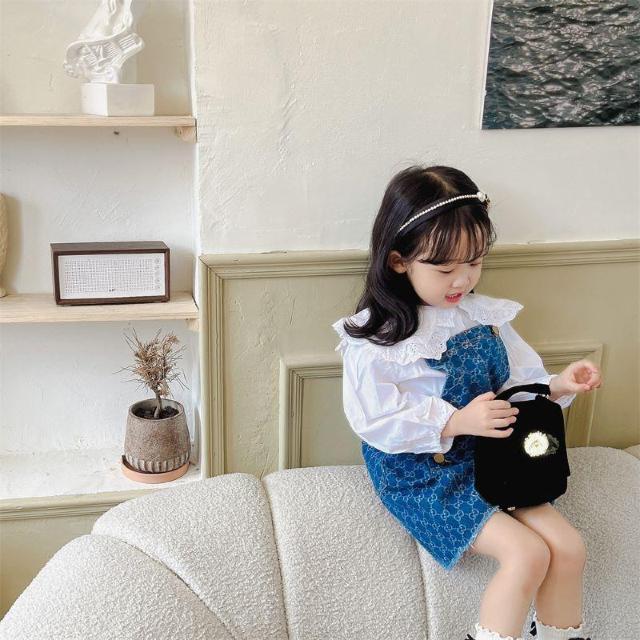 子供 女の子 セットアップ ブラウス キッズ デニムスカート サロペット 100cm < キッズ/ベビー  子供 女の子 セットアップ ブラウス キッズ デニムスカート サロペット 100cm < キッズ/ベビーの