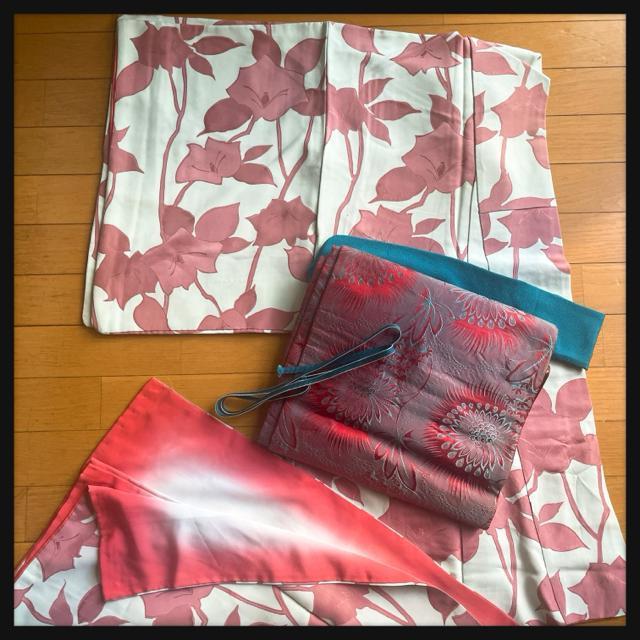 レトロで可愛いミントグリーンに椿柄!!アンティーク着物 袷 小紋 大正ロマン < 女性ファッション  レトロで可愛いミントグリーンに椿柄!!アンティーク着物 袷 小紋 大正ロマン < 女性ファッションの