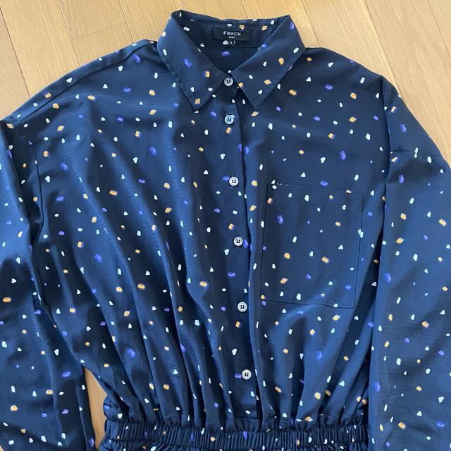 FRNCH PARIS オールインワンジャンプスーツ パンツ S-M 濃紺 < 女性ファッション FRNCH PARIS オールインワンジャンプスーツ パンツ S-M 濃紺 < 女性ファッションの