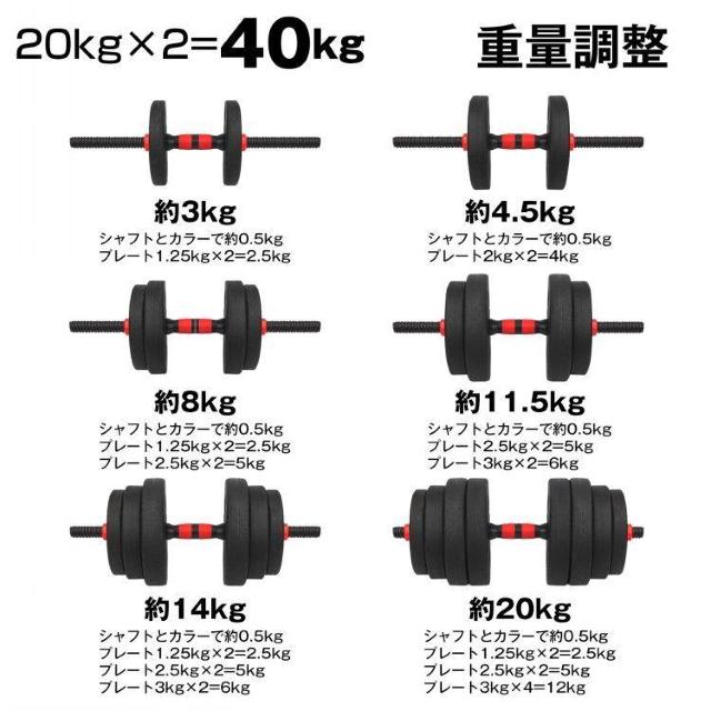 【送料無料】ダンベル40kg 可変式 20kg *2個セット 筋トレ バーベル 鉄アレイ プレート 筋力トレーニング < ヘルス/ビューティー 【送料無料】ダンベル40kg 可変式 20kg *2個セット 筋トレ バーベル 鉄アレイ プレート 筋力トレーニング < ヘルス/ビューティーの