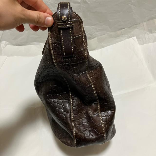 【FURLA / フルラ】 クロコ型押し / レザー ワンハンドル ハンドバッグ ダークブラウン系 < ブランド  【FURLA / フルラ】 クロコ型押し / レザー ワンハンドル ハンドバッグ ダークブラウン系 < ブランドの
