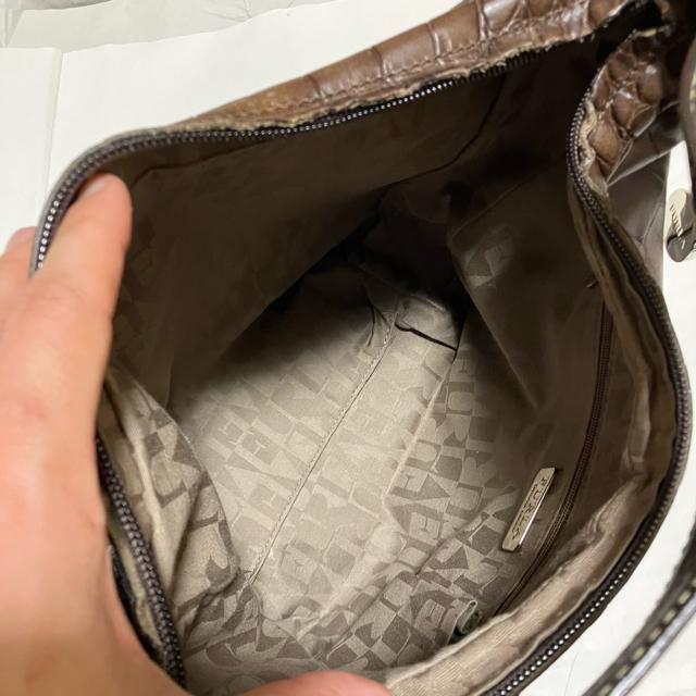 【FURLA / フルラ】 クロコ型押し / レザー ワンハンドル ハンドバッグ ダークブラウン系 < ブランド  【FURLA / フルラ】 クロコ型押し / レザー ワンハンドル ハンドバッグ ダークブラウン系 < ブランドの