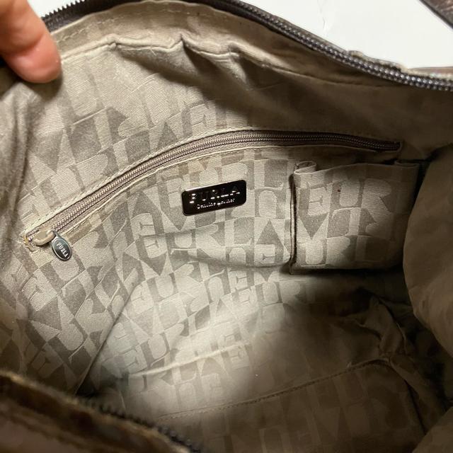 【FURLA / フルラ】 クロコ型押し / レザー ワンハンドル ハンドバッグ ダークブラウン系 < ブランド  【FURLA / フルラ】 クロコ型押し / レザー ワンハンドル ハンドバッグ ダークブラウン系 < ブランドの