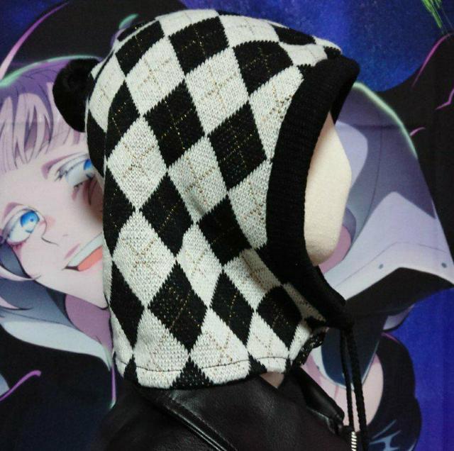 ☆バラクラバ ラメダイヤチェックポンポン付 2WAY ネックウォーマー 新品☆ < キッズ/ベビー ☆バラクラバ ラメダイヤチェックポンポン付 2WAY ネックウォーマー 新品☆ < キッズ/ベビーの