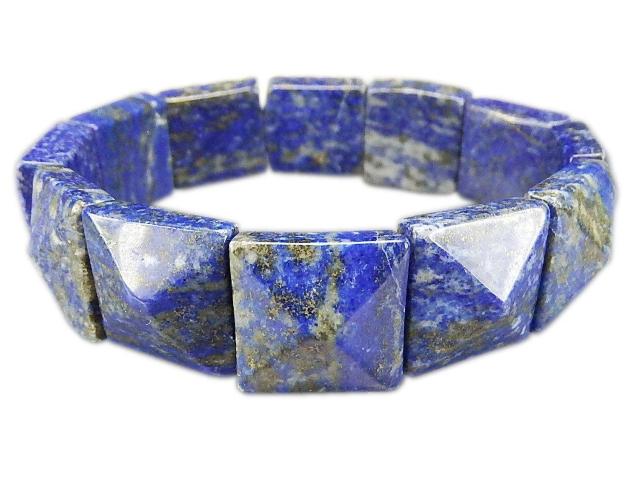 AAAラピスラズリ四角カットバングルブレスレット天然石未着色希少仕様 < 女性アクセサリー/時計  AAAラピスラズリ四角カットバングルブレスレット天然石未着色希少仕様  < 女性アクセサリー/時計の