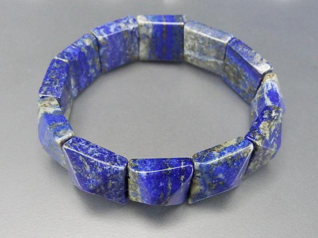 AAAラピスラズリ四角カットバングルブレスレット天然石未着色希少仕様 < 女性アクセサリー/時計  AAAラピスラズリ四角カットバングルブレスレット天然石未着色希少仕様 < 女性アクセサリー/時計の