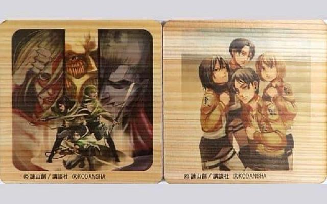 進撃の巨人木製コースター2枚セット < アニメ/コミック/キャラクター  進撃の巨人木製コースター2枚セット  < アニメ/コミック/キャラクターの