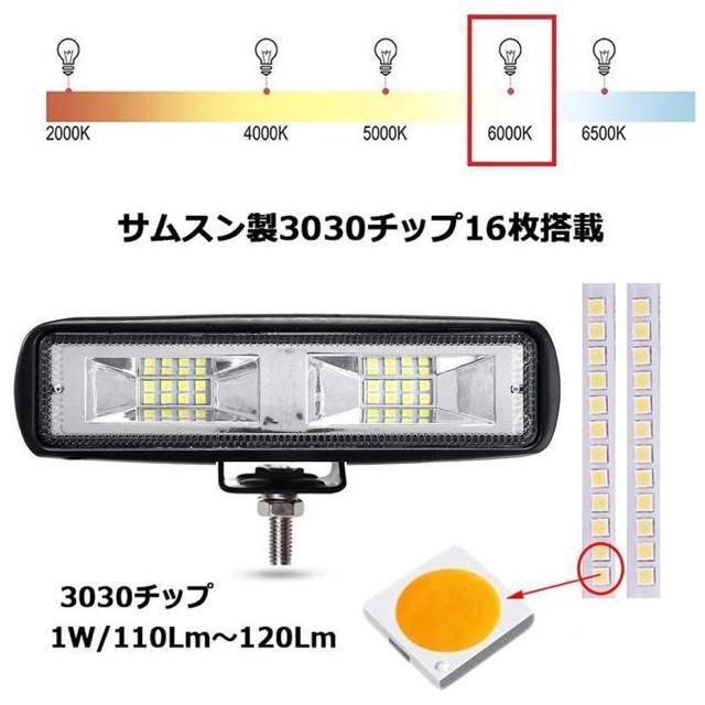 超高輝度LED!!☆ samsung製 改良版 LEDワークライト 作業灯 16LED ライトバー 広角タイプ < 自動車/バイク 超高輝度LED!!☆ samsung製 改良版 LEDワークライト 作業灯 16LED ライトバー 広角タイプ < 自動車/バイク