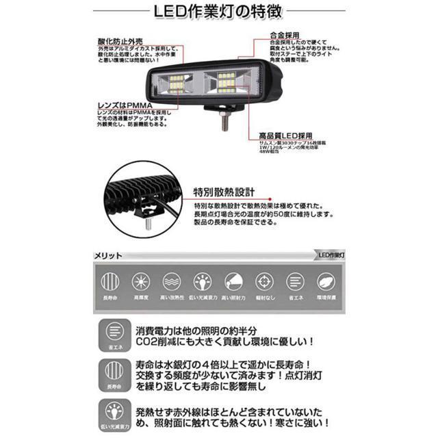超高輝度LED!!☆ samsung製 改良版 LEDワークライト 作業灯 16LED ライトバー 広角タイプ < 自動車/バイク 超高輝度LED!!☆ samsung製 改良版 LEDワークライト 作業灯 16LED ライトバー 広角タイプ < 自動車/バイク
