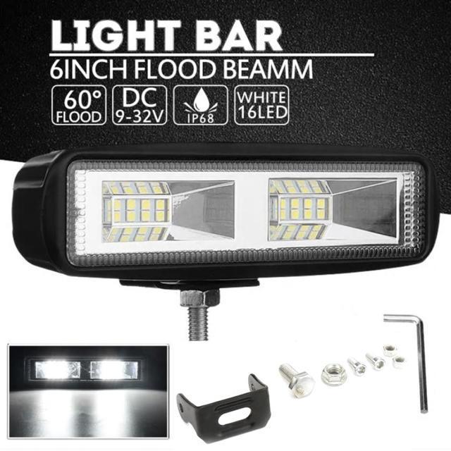 超高輝度LED!!☆ samsung製 改良版 LEDワークライト 作業灯 16LED ライトバー 広角タイプ < 自動車/バイク 超高輝度LED!!☆ samsung製 改良版 LEDワークライト 作業灯 16LED ライトバー 広角タイプ < 自動車/バイク