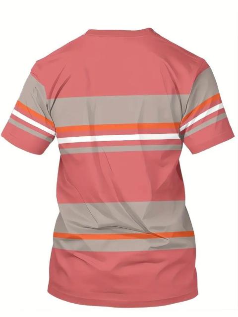 超お宝 690円★メンズスポーツTシャツ、ストライプの「W」ロゴラウンドネック半袖トップ USAサイズM(日本サイズXL相当) < 男性ファッション  超お宝 690円★メンズスポーツTシャツ、ストライプの「W」ロゴラウンドネック半袖トップ USAサイズM(日本サイズXL相当) < 男性ファッションの