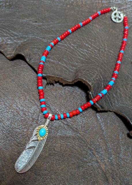 インディアンジュエリー★ターコイズフェザー★メディスンホイール★イーグルフック★ホワイトハーツ5o★45cm★新品未着用★送料無料 < 男性アクセサリー/時計 インディアンジュエリー★ターコイズフェザー★メディスンホイール★イーグルフック★ホワイトハーツ5o★45cm★新品未着用★送料無料 < 男性アクセサリー/時計の