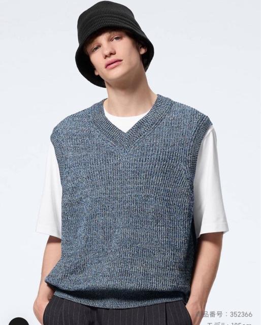 GU ジーユー ウォッシャブルメランジVネックベスト ニットベスト ユニセックス ブルー 青 M  ユニクロ < ブランド  GU ジーユー ウォッシャブルメランジVネックベスト ニットベスト ユニセックス ブルー 青 M  ユニクロ  < ブランドの
