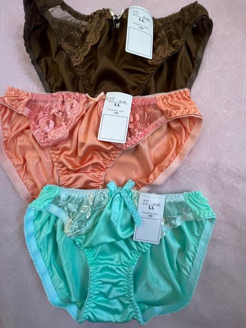 LLサイズ!3枚セット!光沢感ある!ツルツル素材!色とりどり!エレガント!ショーツ!No.愛 < 女性ファッション LLサイズ!3枚セット!光沢感ある!ツルツル素材!色とりどり!エレガント!ショーツ!No.愛 < 女性ファッションの