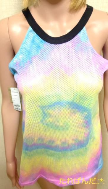 新品タグ付☆大きいF☆ダンスB系☆綺麗な蛍光パンチング×グラデのトップスT187☆3点で即落 < 女性ファッション  新品タグ付☆大きいF☆ダンスB系☆綺麗な蛍光パンチング×グラデのトップスT187☆3点で即落 < 女性ファッションの