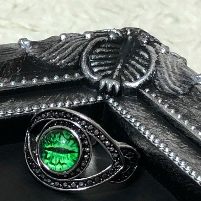 【新品】魔眼デザインフリーリング/グリーン < 男性アクセサリー/時計  【新品】魔眼デザインフリーリング/グリーン < 男性アクセサリー/時計の