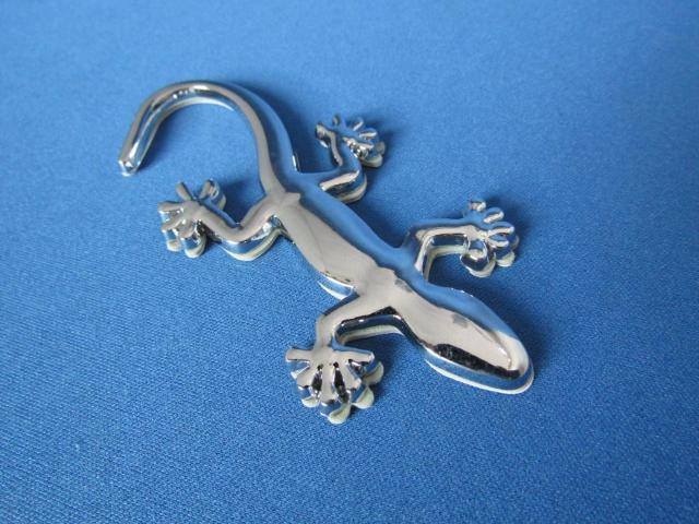 ●Gecko ゲッコー/守宮/ヤモリ!クロームメッキ仕様 ABS製 軽量タイプ エンブレム新品 < 自動車/バイク ●Gecko ゲッコー/守宮/ヤモリ!クロームメッキ仕様 ABS製 軽量タイプ エンブレム新品 < 自動車/バイク