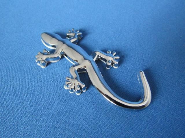 ●Gecko ゲッコー/守宮/ヤモリ!クロームメッキ仕様 ABS製 軽量タイプ エンブレム新品 < 自動車/バイク ●Gecko ゲッコー/守宮/ヤモリ!クロームメッキ仕様 ABS製 軽量タイプ エンブレム新品 < 自動車/バイク