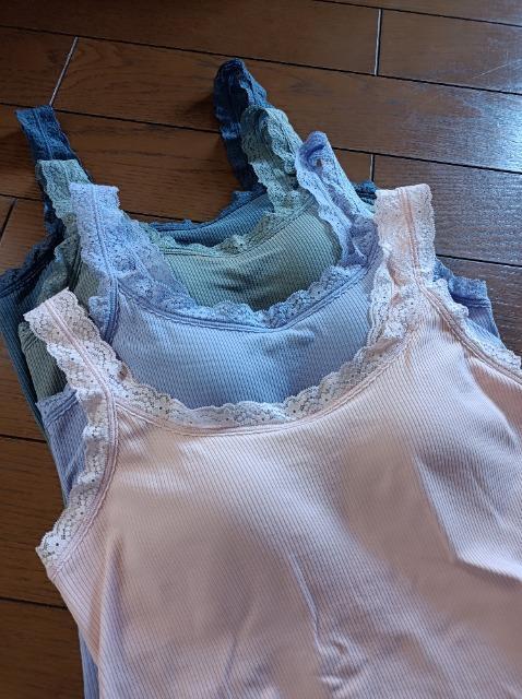 AUNIQLO.レースリブ素材カップ付きキャミソール★ブラキャミ.ラベンダー★素敵★送料無料★ < 女性ファッション  AUNIQLO.レースリブ素材カップ付きキャミソール★ブラキャミ.ラベンダー★素敵★送料無料★ < 女性ファッションの