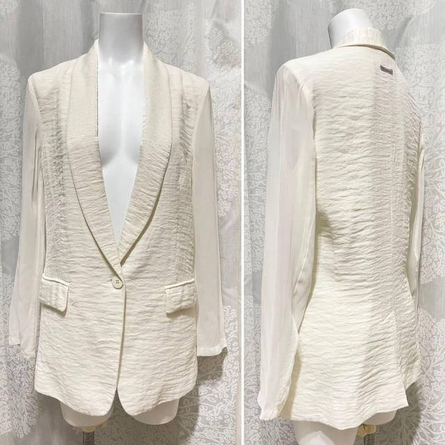 ツインセットTWIN-SET テーラードジャケット白#XS < 女性ファッション  ツインセットTWIN-SET テーラードジャケット白#XS < 女性ファッションの