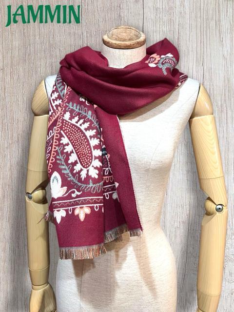 ペーズリー柄カシミヤストール マフラー エスニック アジアン ストール カシミア < 女性ファッション  ペーズリー柄カシミヤストール マフラー エスニック アジアン ストール カシミア < 女性ファッションの