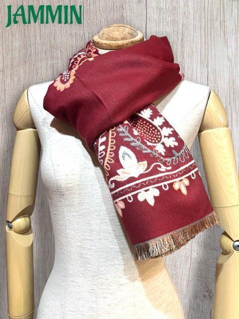 ペーズリー柄カシミヤストール マフラー エスニック アジアン ストール カシミア < 女性ファッション  ペーズリー柄カシミヤストール マフラー エスニック アジアン ストール カシミア < 女性ファッションの