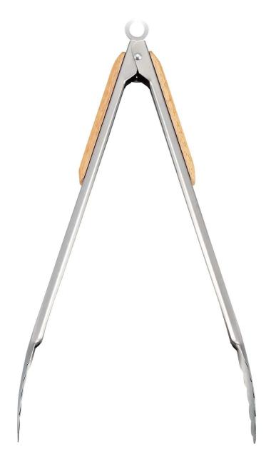 アウトドア BBQ トング ウッドグリップ ステンレス ストッパー付 < インテリア/ライフ  アウトドア BBQ トング ウッドグリップ ステンレス ストッパー付 < インテリア/ライフの