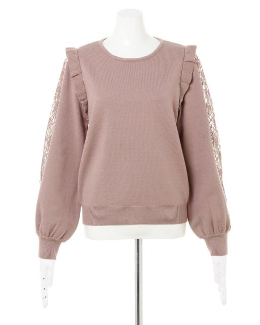 新品☆イング*肩フリル袖割れレースニット < ブランド  新品☆イング*肩フリル袖割れレースニット < ブランドの
