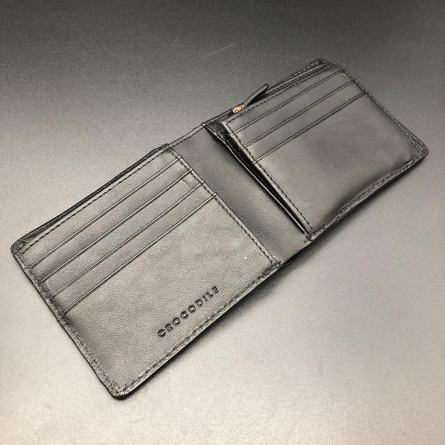 即決 CROCODILE クロコダイル 二つ折り財布 ブラック < ブランド 即決 CROCODILE クロコダイル 二つ折り財布 ブラック < ブランドの