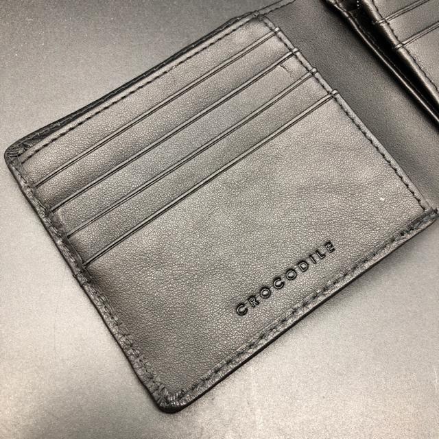 即決 CROCODILE クロコダイル 二つ折り財布 ブラック < ブランド 即決 CROCODILE クロコダイル 二つ折り財布 ブラック < ブランドの