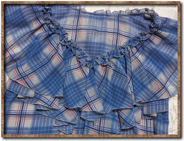 ジルスチュアート シフォンチェックプルオーバーブラウス 青系 < ブランド ジルスチュアート シフォンチェックプルオーバーブラウス 青系 < ブランドの