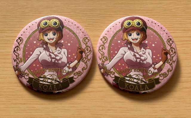 ONE PIECEワンピース☆コアラバースデージュエリー缶バッジ2個セット < アニメ/コミック/キャラクター  ONE PIECEワンピース☆コアラバースデージュエリー缶バッジ2個セット  < アニメ/コミック/キャラクターの