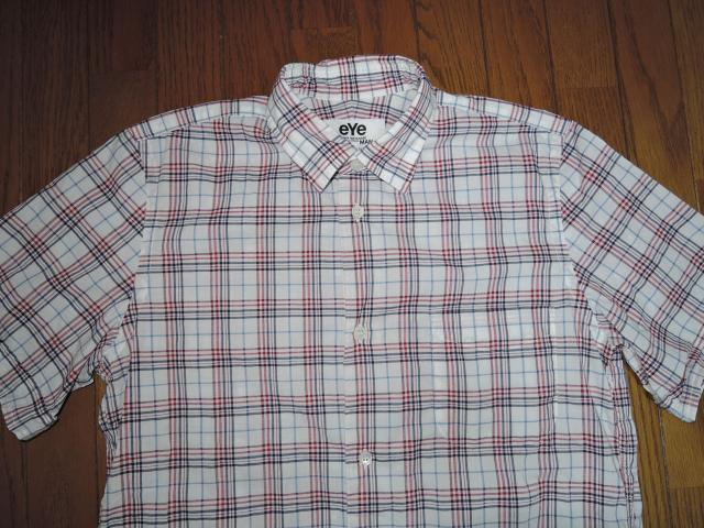 eYe JUNYA WATANABE COMME des GARCONS MAN ジュンヤワタナベ チェックシャツ XS 白赤系 < ブランド  eYe JUNYA WATANABE COMME des GARCONS MAN ジュンヤワタナベ チェックシャツ XS 白赤系 < ブランドの